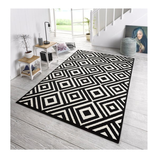 Черно-бял килим , 200 x 290 cm Art - Zala Living-image-1