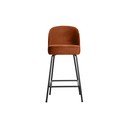 Кадифен бар стол в тухлен цвят (височина на седалката 64 cm) Vogue – WOOOD