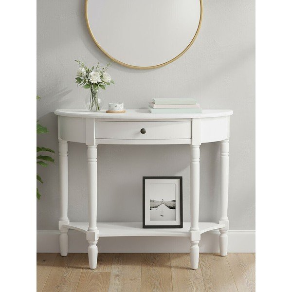 Бяла конзолна маса от масивен бор 32x93 cm Heritage – Premier Housewares-image-2