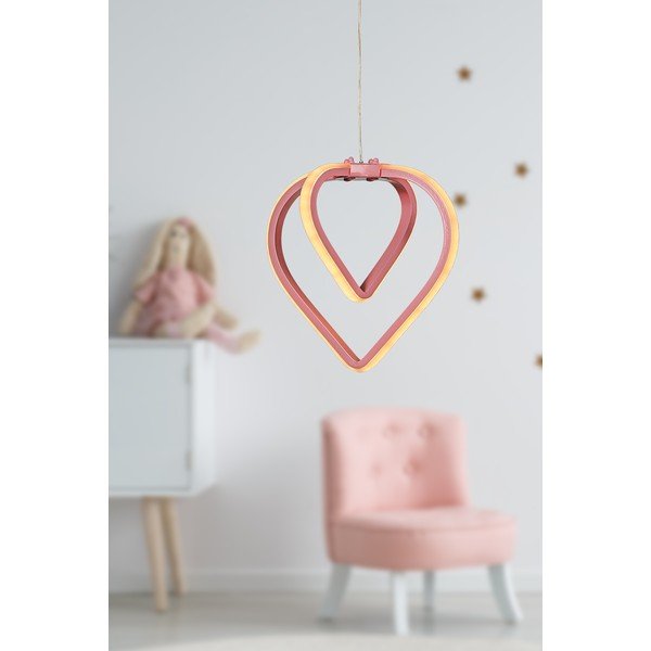 Розово метално LED висящо осветително тяло ø 22 cm Sevinc – Squid Lighting-image-1