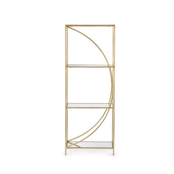 Стоманена библиотека  в златист цвят 56x151,5x25 cm Elenor – Bizzotto