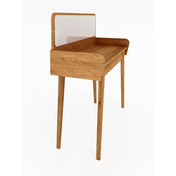 Дъбова тоалетка с огледало 110x45 cm Retro - The Beds-image-2