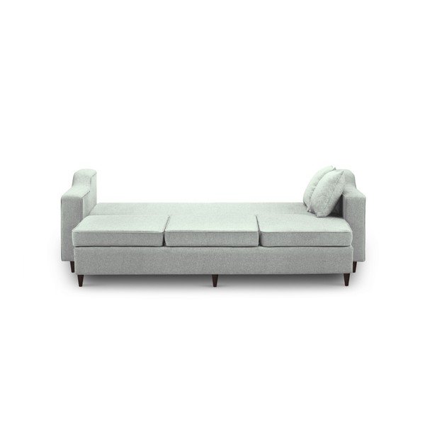 Светлозелен триместен разтегателен диван с място за съхранение Narcisse - Mazzini Sofas-image-1