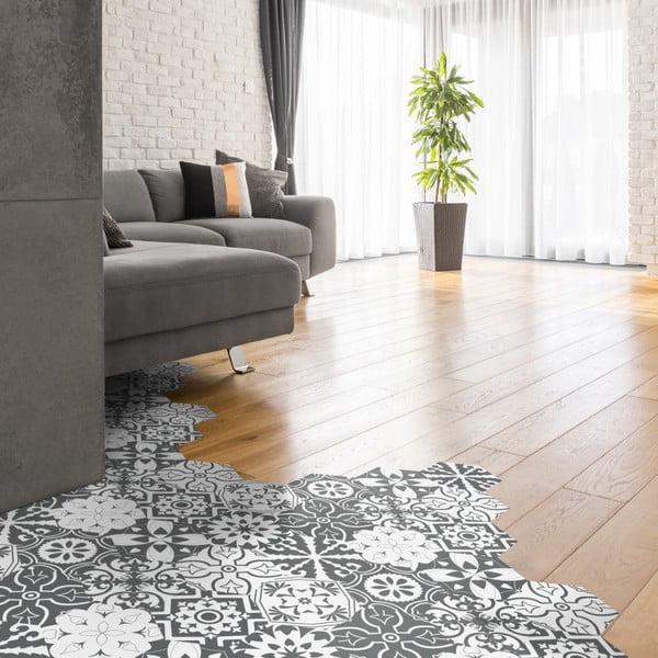 Комплект от 10 стикера за под Шестоъгълници , 20 x 18 cm Rosito - Ambiance-image-3