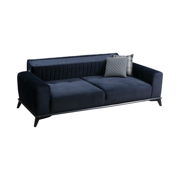 Тъмносин разтегателен диван 220 cm Lisa - Balcab Home-image-3