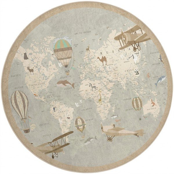 Детско килимче за игра подходящо за пране ø100 cm Vintage World – Mila Home