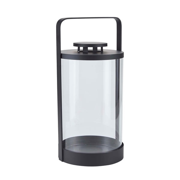 Фенер от черно стъкло , височина 33 cm - Bahne & CO