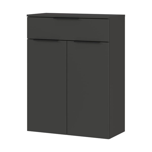 Висок висящ шкаф за баня в антрацитен цвят 71x95 cm Crandon - Germania-image-2