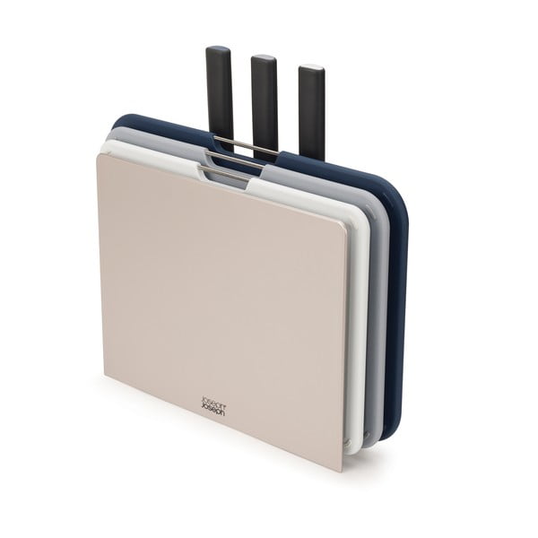 Комплект от 3 дъски за рязане и ножове с поставка Nest Plus - Joseph Joseph