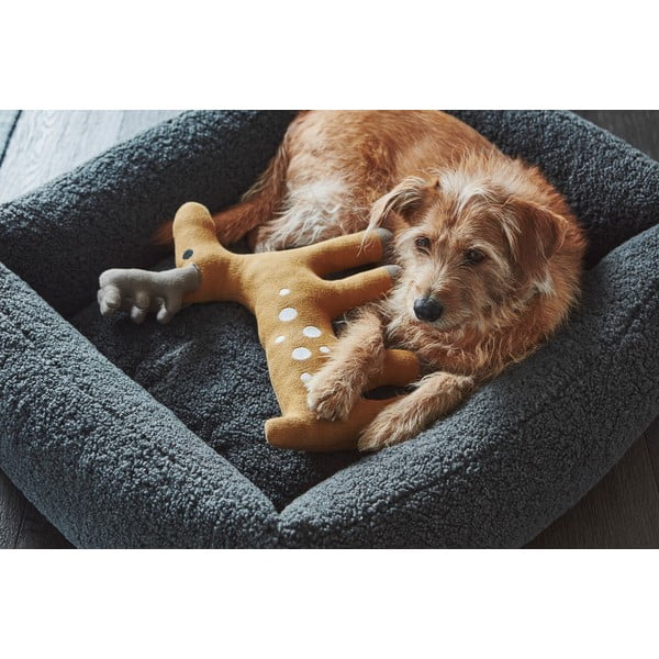 Тъмносиво легло за куче от плат букле 71x91 cm Senso Graphite M – MiaCara-image-1
