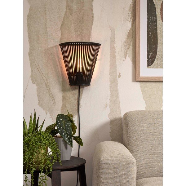 Черна стенна лампа Merapi - Good&Mojo-image-4