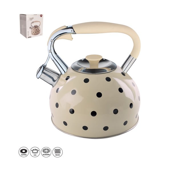 Чайник от неръждаема стомана с шарнирна свирка Malda, 3 л - Orion