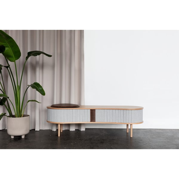 Телевизионна масичка в кафяво и бежово от дъб 140x40 cm Audacious - UMAGE-image-1