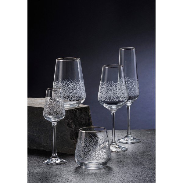 Комплект от 6 чаши за вино Frost, 450 ml Sandra - Crystalex-image-4