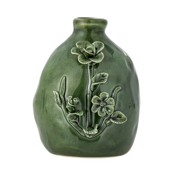 Зелена глинена ваза (височина 13,5 cm) Ramia – Bloomingville-image-3