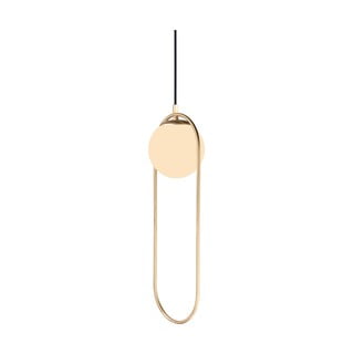 Висящо осветително тяло със стъклен абажур в златист цвят ø 20 cm Arch – Squid Lighting