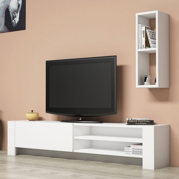 Бяла маса за телевизор Naz - Puqa Design-image-4