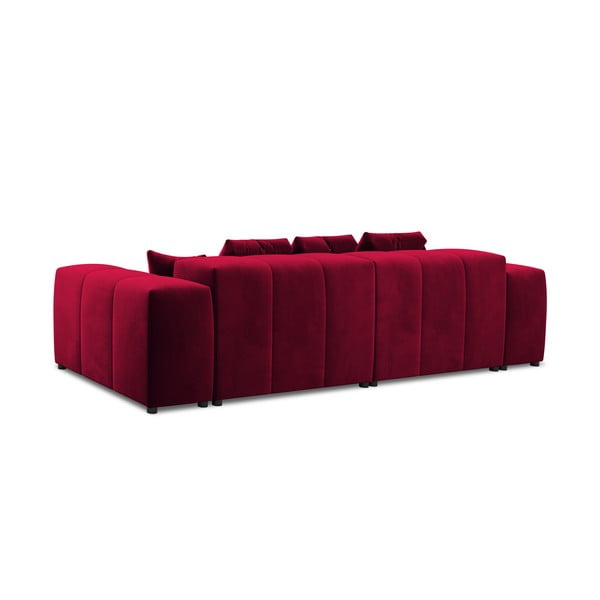 Червен кадифен диван 320 cm Rome Velvet - Cosmopolitan Design-image-4