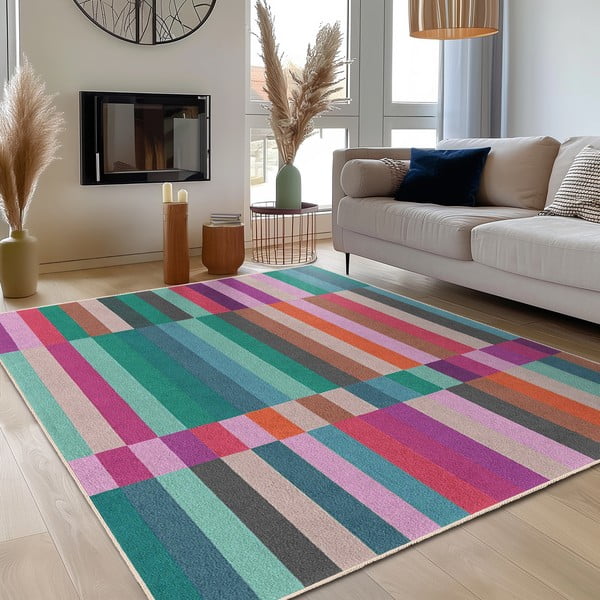 Тюркоазен килим подходящ за пране 80x150 cm Acid Rain – Mila Home-image-3