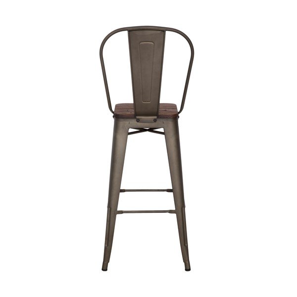 Sada 2 černých barových židlí Mauro Ferretti Detroit, výška 115 cm-image-2