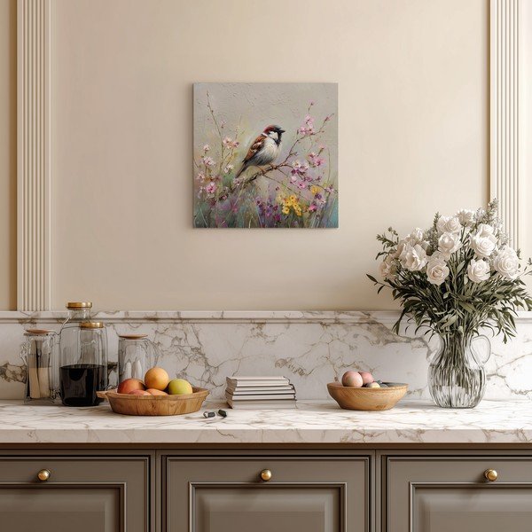 Печатна върху платно картина 32x32 cm Sparrow – Styler-image-1