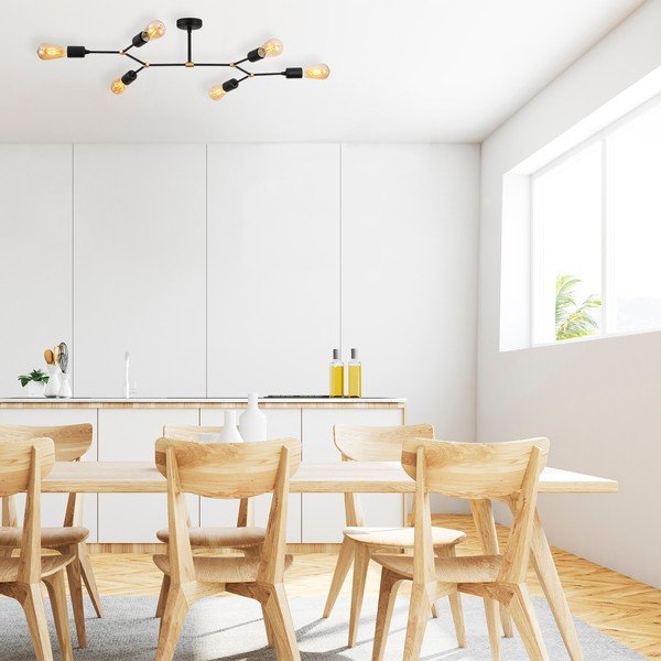 Черно осветително тяло за таван 48x95 cm Sparrow – Opviq lights-image-1