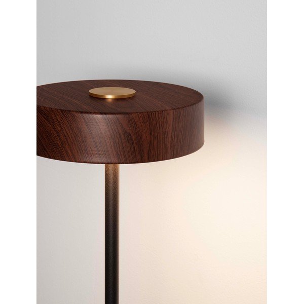 Черна/в тъмно естествен цвят метална LED подова лампа (височина 135 cm) Thea – Nova Luce-image-2