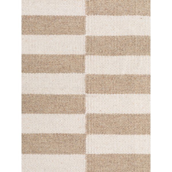 Бял/светлокафяв двустранен/ръчно изработен вълнен килим 80x150 cm Vika – Hanse Home-image-3