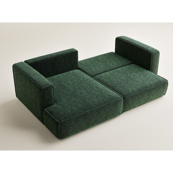 Тъмнозелен шенилов сгъваем/с място за съхранение ъглов диван (ляв ъгъл) Velto – Maison de Rêve-image-3