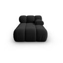 Черен кадифен модул за диван (десен ъгъл) Bellis - Micadoni Home