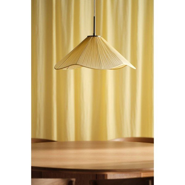 Жълто текстилно висящо осветително тяло ø 50 cm Lunaria – Jotex-image-3