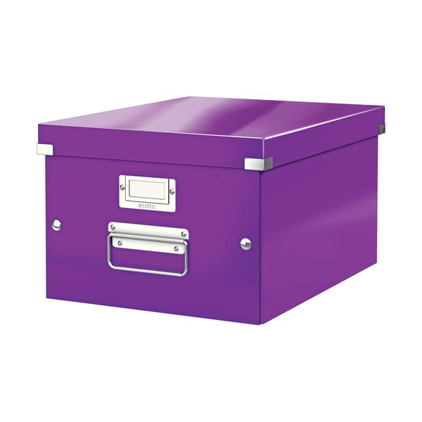 Лилава кутия за съхранение Universal, дължина 37 cm Click&Store - Leitz