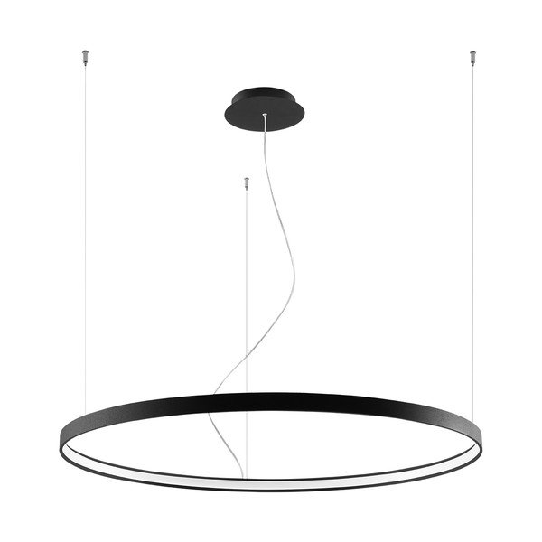 Черно алуминиево LED висящо осветително тяло ø 110 cm RIO – Thoro