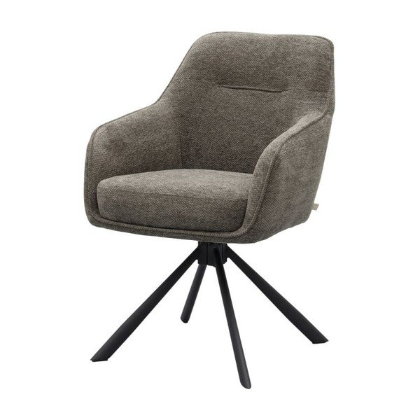 Тъмносив тапициран трапезен стол с подлакътници Avola – Unique Furniture-image-2