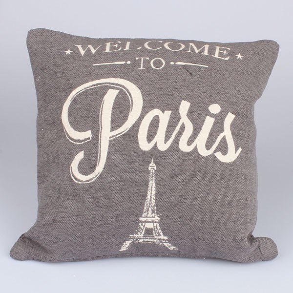 Povlak na polštář Paris in Grey, 40x40 cm