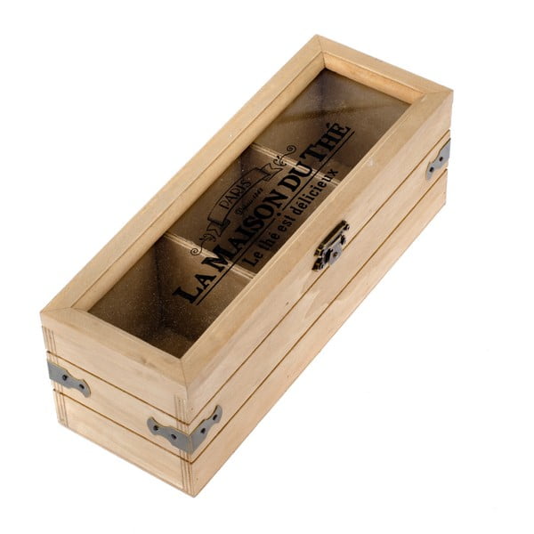 Дървена кутия с отделения за чай Rustenno - Dakls
