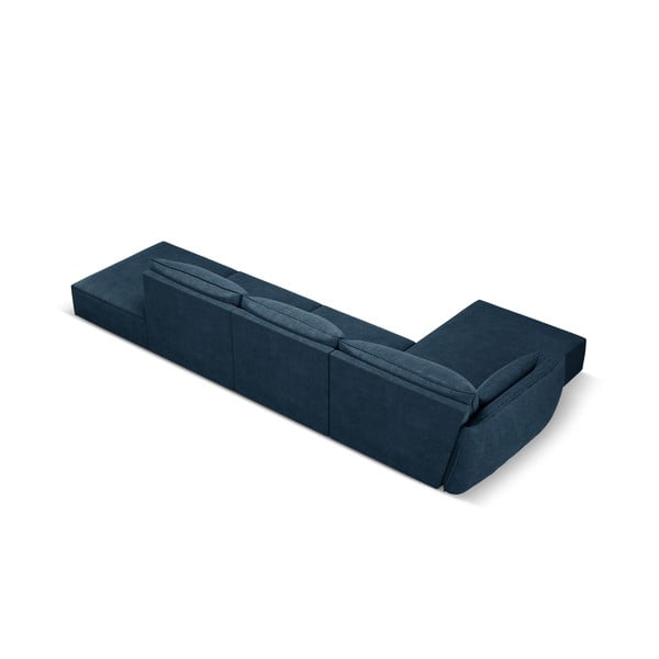 Тъмносин ъглов диван (ляв ъгъл) Vanda - Mazzini Sofas-image-3