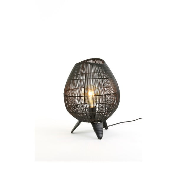Черна настолна лампа (височина 37 cm) Yumi - Light & Living