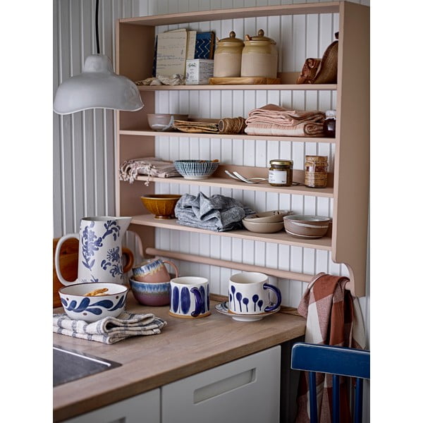 Бяло-сини глинени чаши в комплект от 3 бр. 450 ml Linora – Bloomingville-image-2