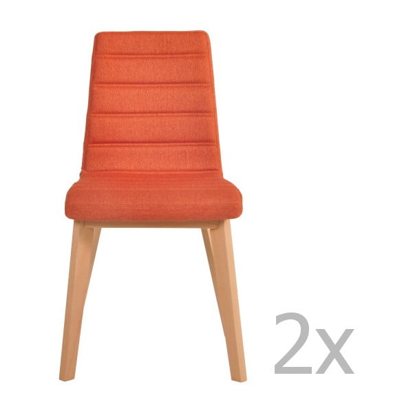 Sada 2 oranžových židlí Garageeight Nybro