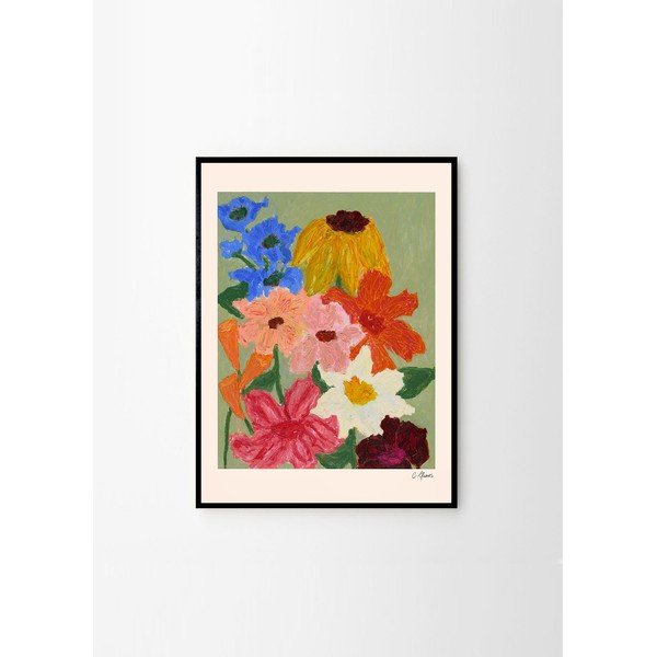 Постер 50x70 cm Flowers on Sage Green – Carla Llanos – The Poster Club-image-4