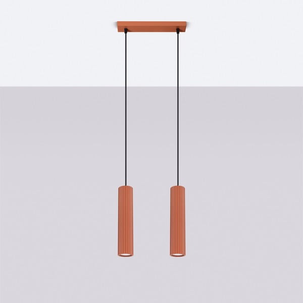Висящо осветително тяло в тухлен цвят Gleam – Sollux-image-4