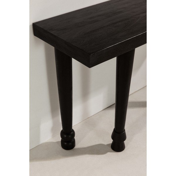 Черна конзолна маса от масивно манго 40x130 cm Inaya – MOME-image-4