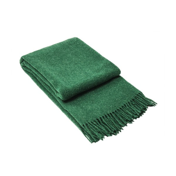 Зелено вълнено одеяло Deluxe, 140 x 200 cm - LANZARETTI