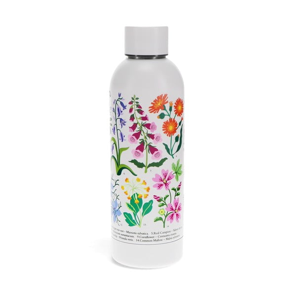 Бяла бутилка  от неръждаема стомана 500 ml Wild Flowers – Rex London