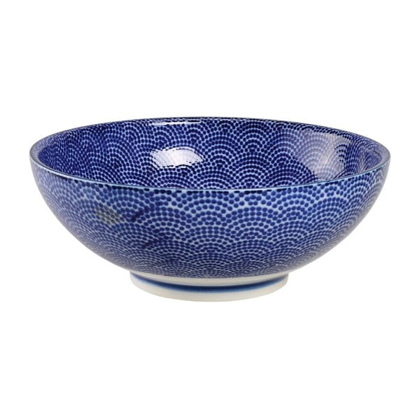 Modrá porcelánová mísa na nudle Tokyo Design Studio Dot, ⌀ 21,4 cm