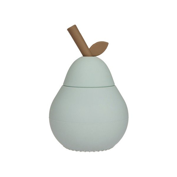 Силиконова детска чаша в цвят мента Pear – OYOY Mini