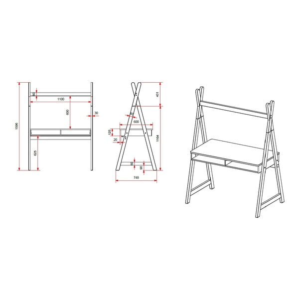Бяло детско бюро Kiddy - Vipack-image-2