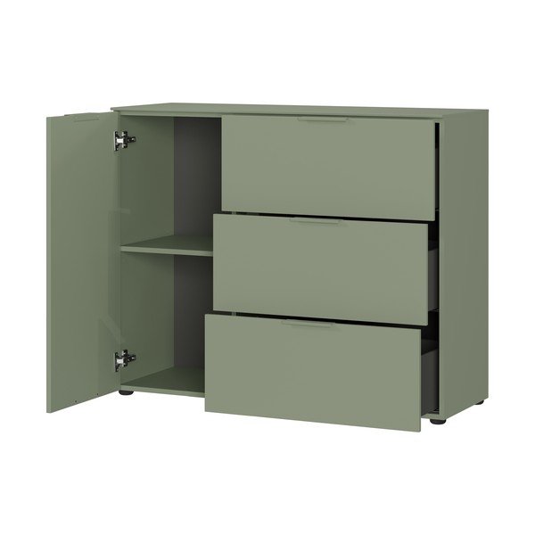 Зелено матово шкафче 109x98x40 cm Savoca – Germania-image-4