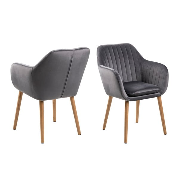 Тъмно сив трапезен стол Vic Emilia - Actona-image-2